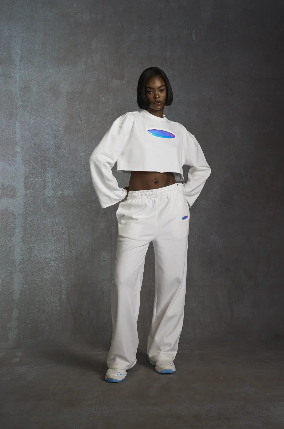 741 Cropped Mock - White Noise