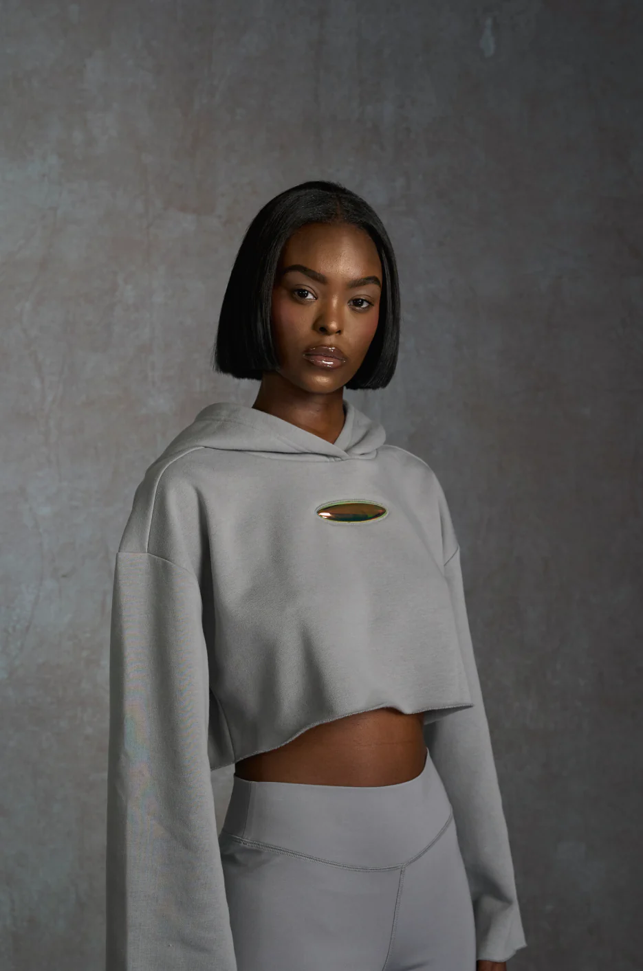 741 Flared Sleeve Hoodie - Grey Nebula