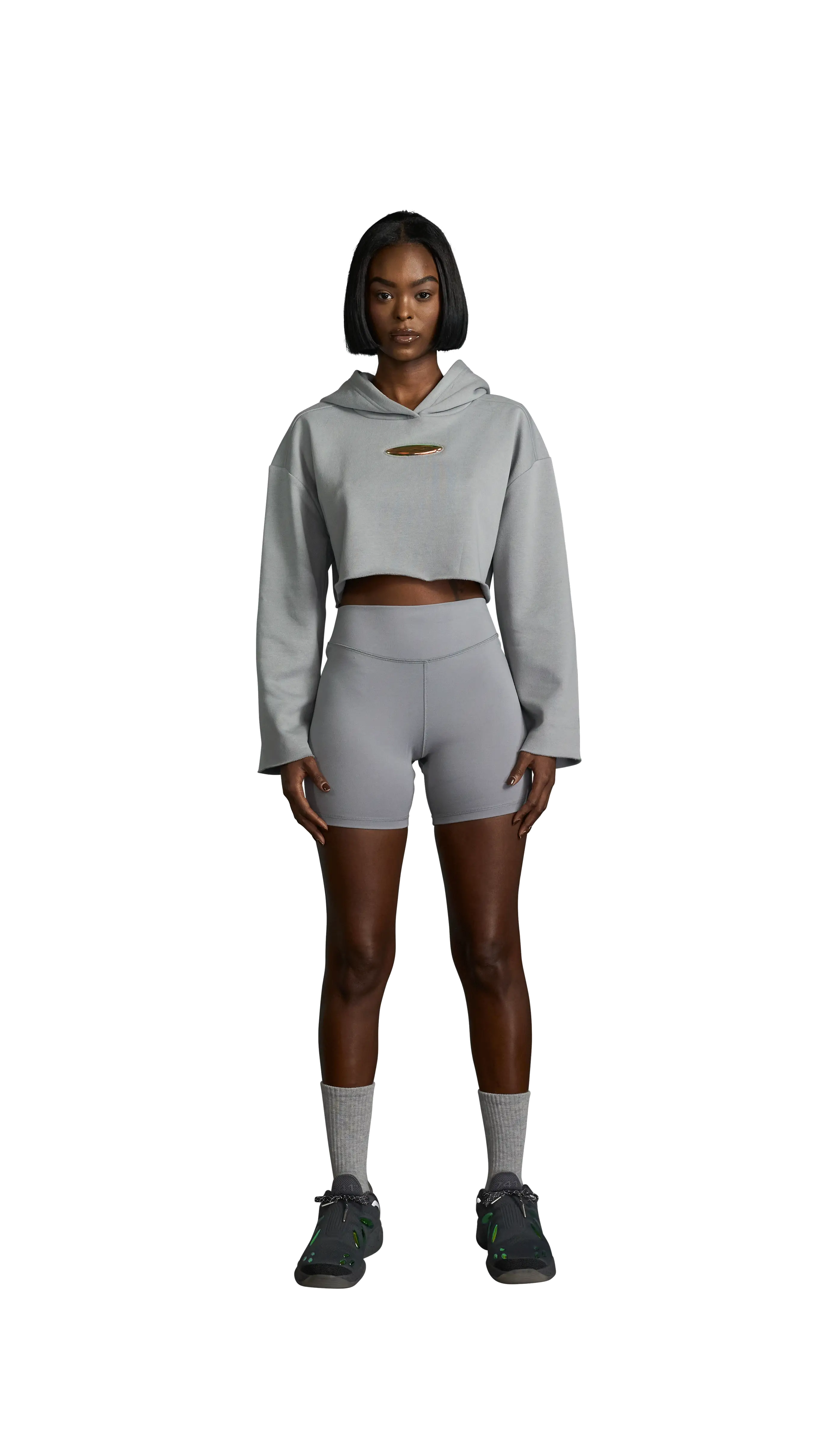 741 Flared Sleeve Hoodie - Grey Nebula - Image 3