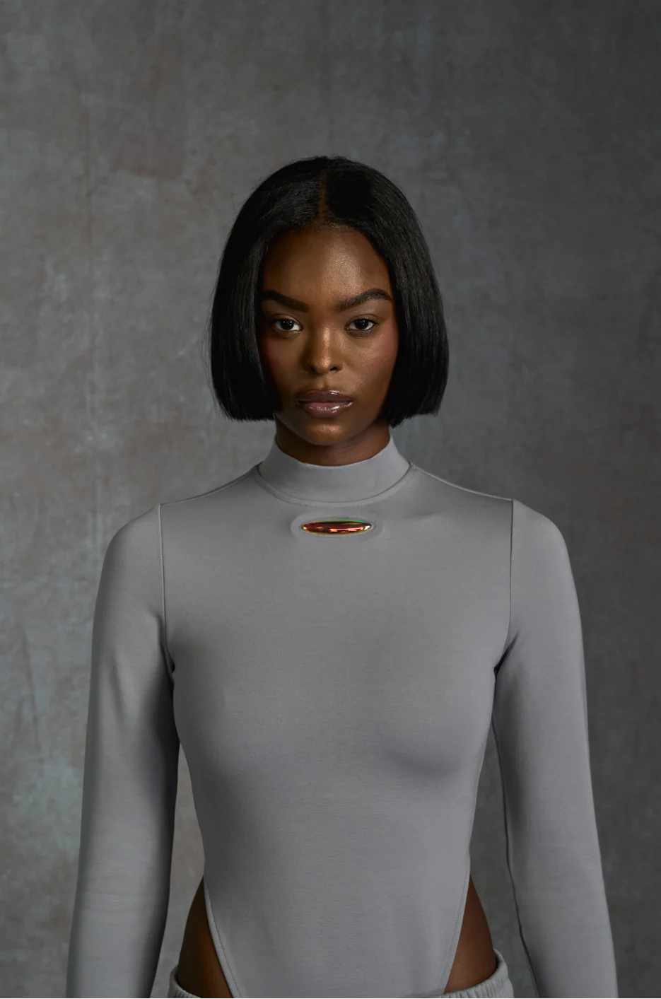 KINETIC LONG SLEEVE BODYSUIT - Grey Nebula - Image 2