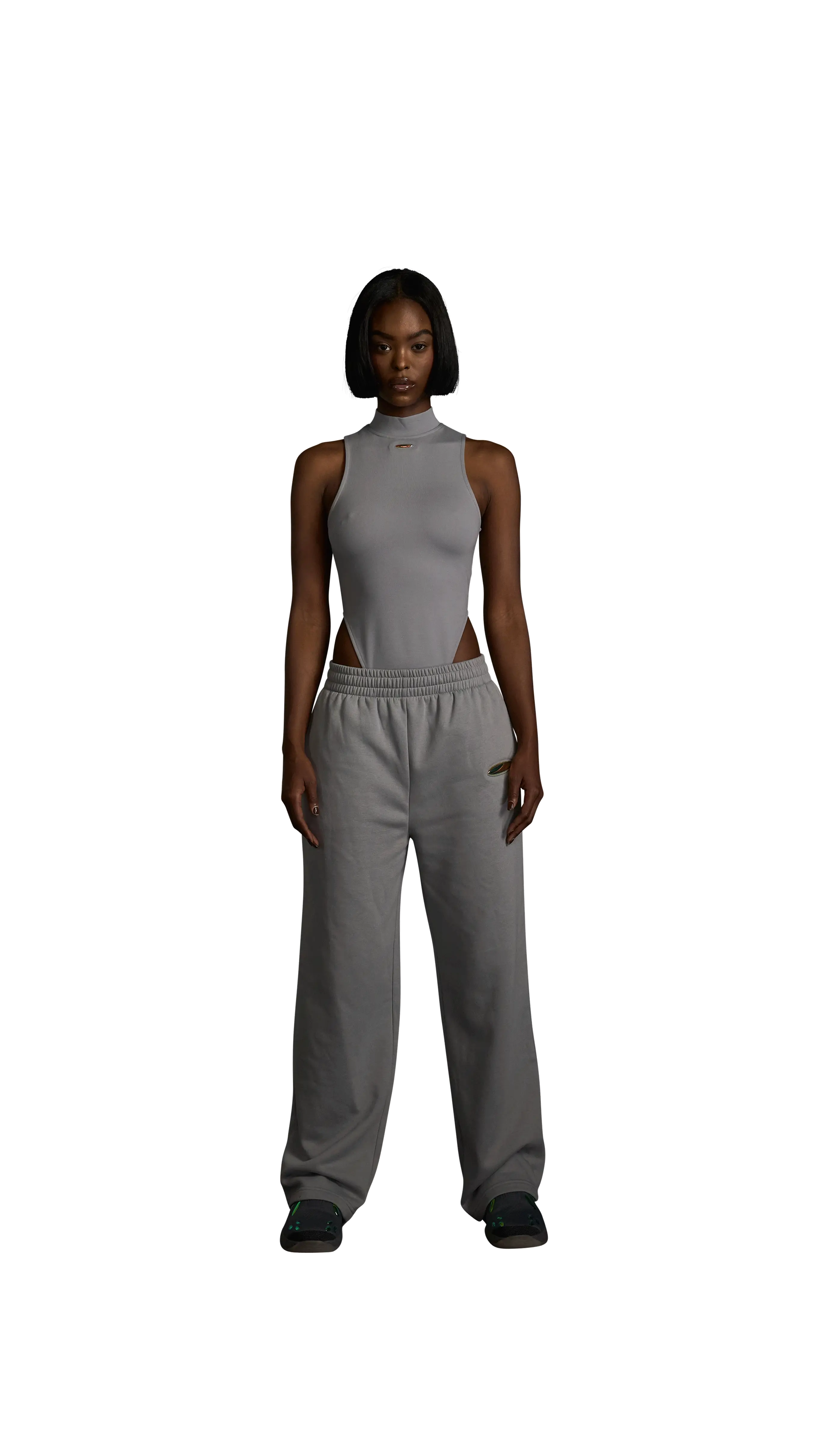 KINETIC SLEEVELESS BODYSUIT - Grey Nebula - Image 4